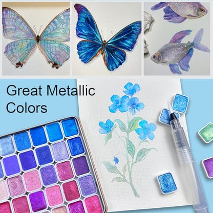 Mini Matellic Watercolor Paint Set