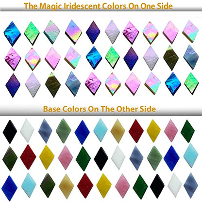 Magic Iridescent Mosaic Tiles for Crafts (15 Ounce)