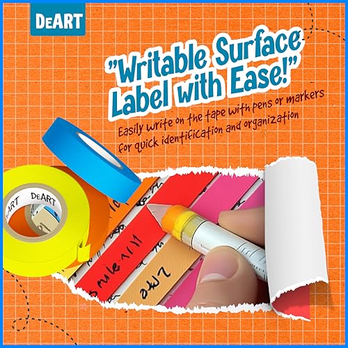 Colored Masking Tape Painters Tape Writable 12 (1008 Foot)
