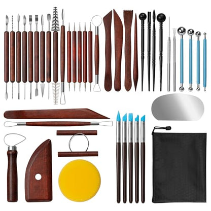 43 Pcs Polymer Clay Sculpting Tools Kit for Adults