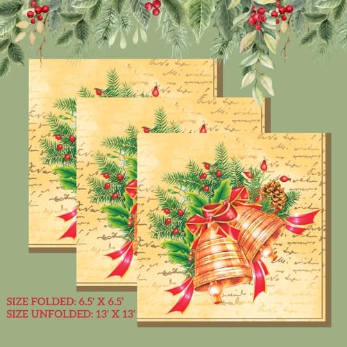 20 ct 13x13 Christmas Paper Decoupage Napkins (20 Count)