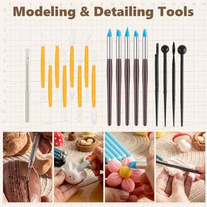 48PCS Pottery Tools for Sculpting