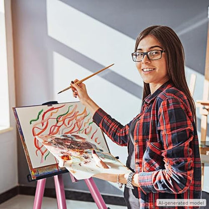 Pink 17 66 Inch Adjustable Art Easel Stand for Painting and Sign