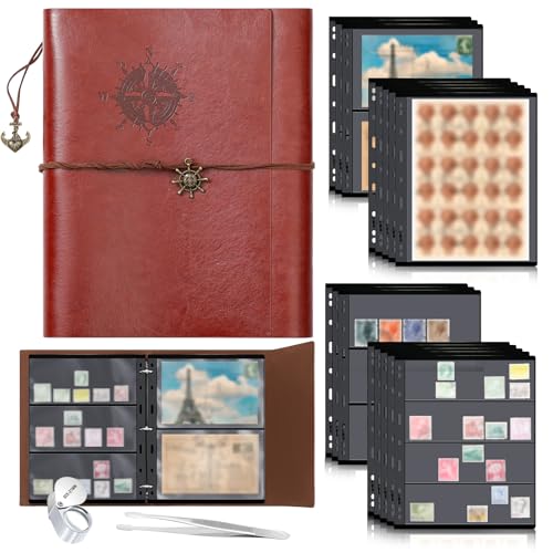 Stamp Collecting Album Binder Kit for Collectors (23 Count)
