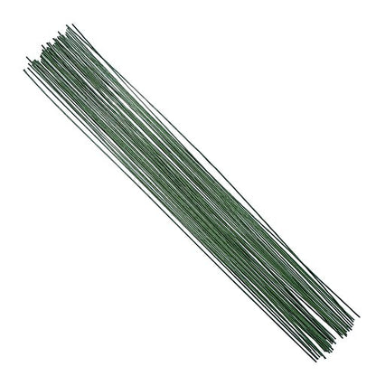 18 Gauge Dark Green Floral Paper Wrapped Wire 16 inch (50 Count)
