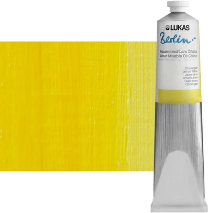 Berlin Pro Artists Water Mixable Oil Paint 200 ml Tube Lemon Yellow