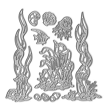 Metal Sea Grass Seaweed Coral Tropical Fish Cutting Dies