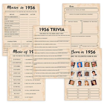 70th Birthday Party Games (5 Count)