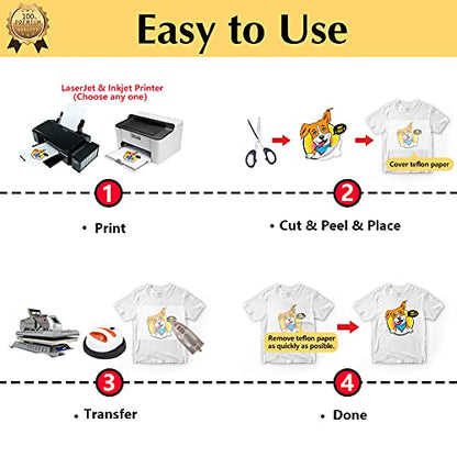 Tru Heat Transfer Paper for Inkjet & Laserjet Printer