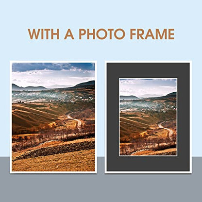 10 Pack Acid Free Black Picture Frame Mats