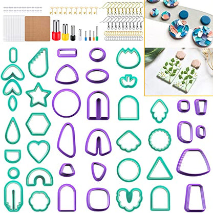 Polymer Clay Cutters for Earring Making (160 Count)