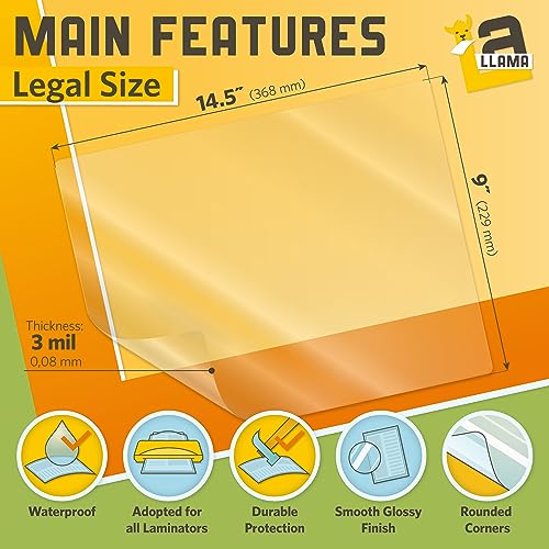 50 Pack Thermal Laminating Pouches 9” x 14.5” (30 Count)