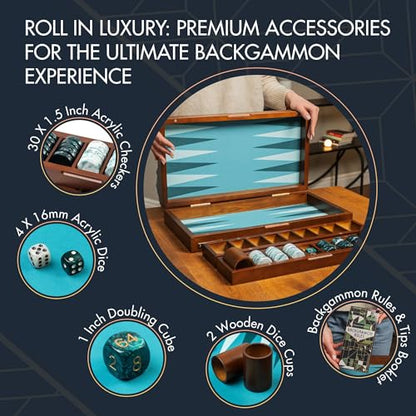 20 Inch Large Backgammon Sets for Adults