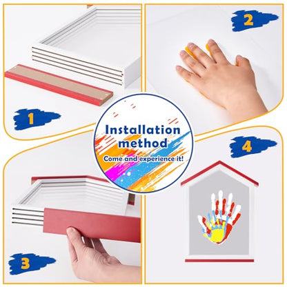 Exclusive House Shaped Family Handprint Kit; Unique DIY Keepsake