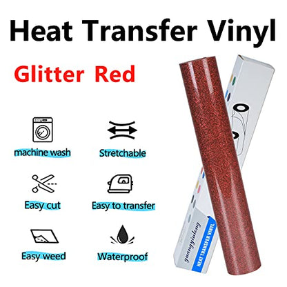 Glitter Heat Transfer Vinyl HTV Rolls