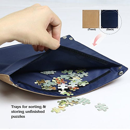 1500 Piece Jigsaw Puzzle Board with Padded Cover
