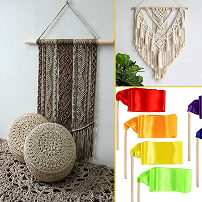 20 PCS Wooden Dowel Rods Wood Macrame Dowels 1 (20 Count)