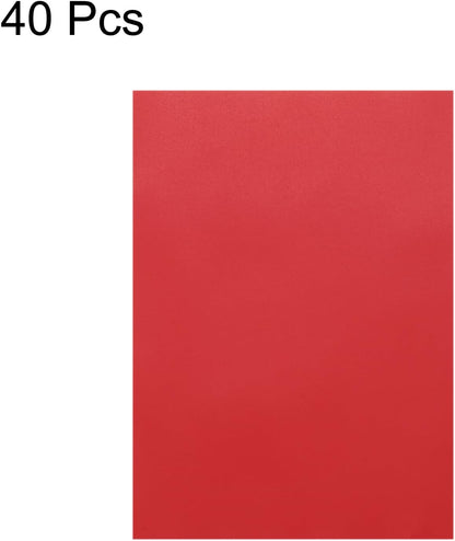 MECCANIXITY Colored Vellum Paper, 40 Sheet Deep Red Transparency 11.7 x 8.2 Printable Vellum Paper, Translucent Vellum Sheets for Printing Wedding Invitations, Ink Jet Laser Printer
