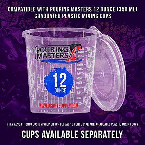 12 Pack Mixing Cup Lids for 12 Oz