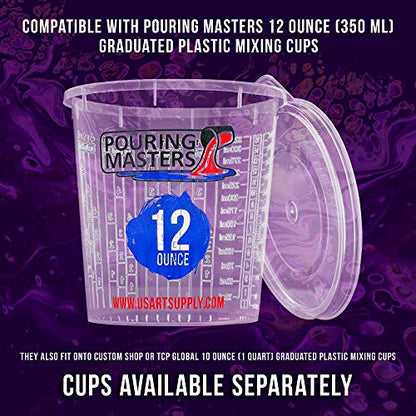 12 Pack Mixing Cup Lids for 12 Oz