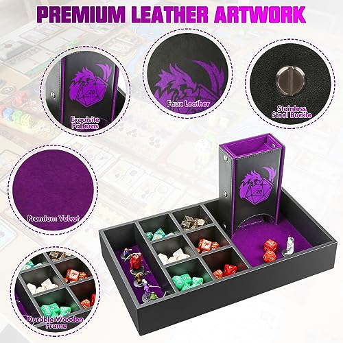 DND Dice Tray & Tower Storage Box