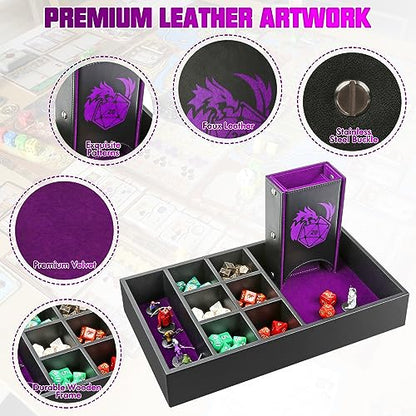 DND Dice Tray & Tower Storage Box