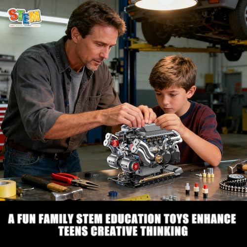 W16 Engine Building Blocks Set for Adults (801 Count)