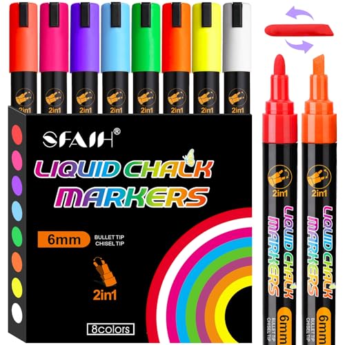 Liquid Chalk Markers for Blackboard Glass [1s Wet Wipe (8 Count)