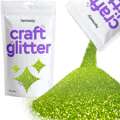 Craft Glitter Lime Green 100g Microfine Glitter (3.5 Ounce)