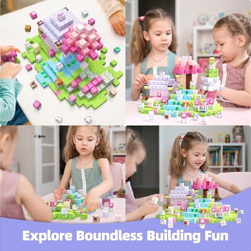 Magnetic Building Blocks Princess Castle for Girls Age 3+ Year Old (48 Count)