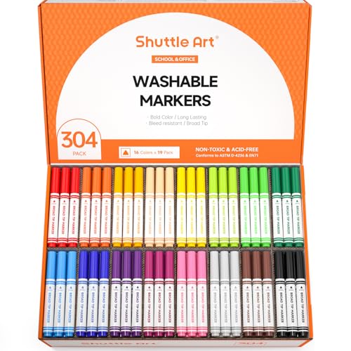304 Pack Washable Markers (304 Count)