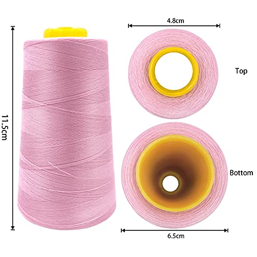 4 Cones of 3000 Yards Each Spool Thread for All Purpose (36000 Foot )