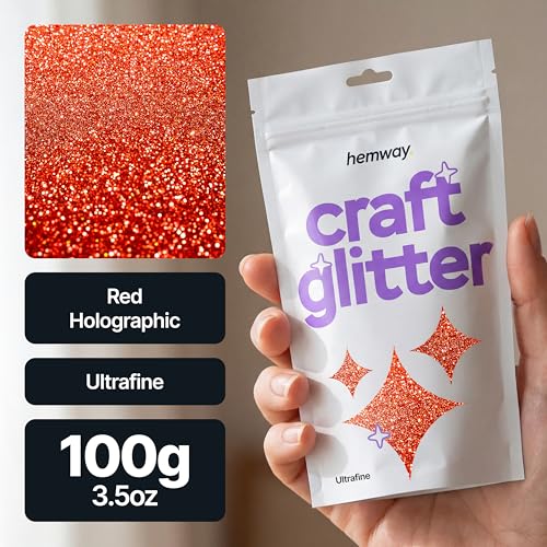 Craft Glitter Red Holographic 100g Ultrafine Glitter (3.5 Ounce)