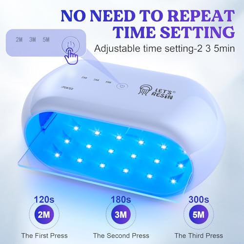 Two-Sided 36-LED UV Resin Light, 2/3/5-Min Timer