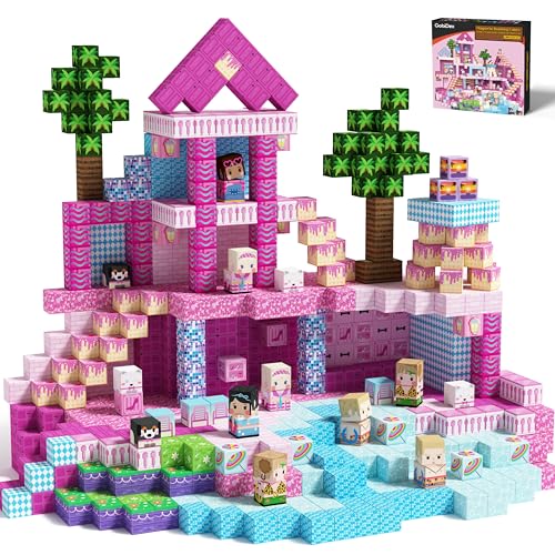 100PCS Magnetic Blocks Princess Building Toys for Girls 3+ (100 Count)
