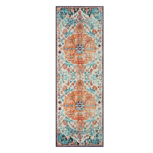 Bohemian Floral Medallion Runner Rug