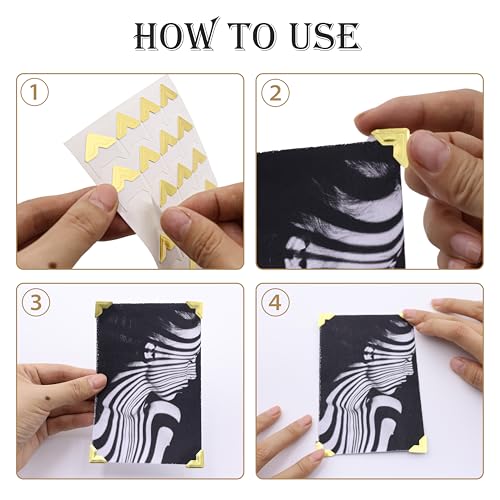 240 Pieces Photo Corners Self Adhesive Photo Corner Stickers