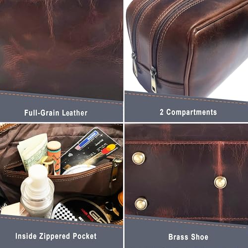 Leather Toiletry Bag for Men