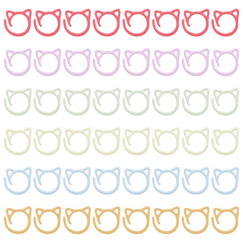 48pcs Cat Stitch Markers for Crocheting