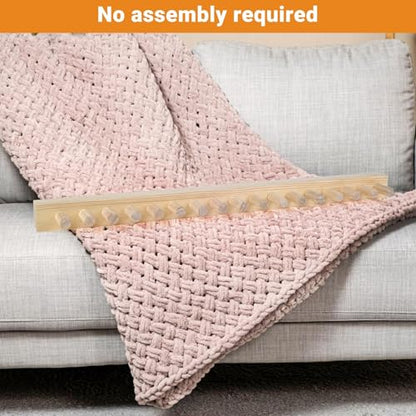 60“ Chunky Blankets Loom Knitting Looms Long Installation Free and Adjustable Foldable Portable Extra Loom Large 38