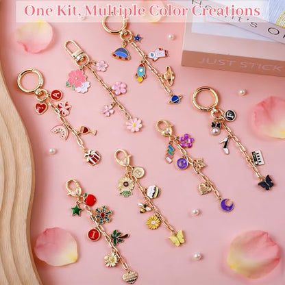 773 Pcs Lip Gloss Keychain Making Kit with Storage Box