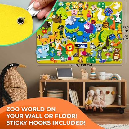 Zoo Felt Board for Toddlers 51 Pcs (51 Count)