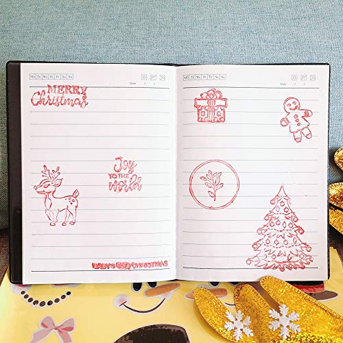 Christmas Theme Clear Silicone Stamps Christmas Crafts Stamps for Card (53 Count)