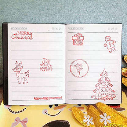 Christmas Theme Clear Silicone Stamps Christmas Crafts Stamps for Card (53 Count)