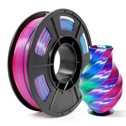 Silk PLA 3D Printer Filament Triple Color Silk PLA Filament 1.75mm 3D Printing Filament Fit Most FDM Printers