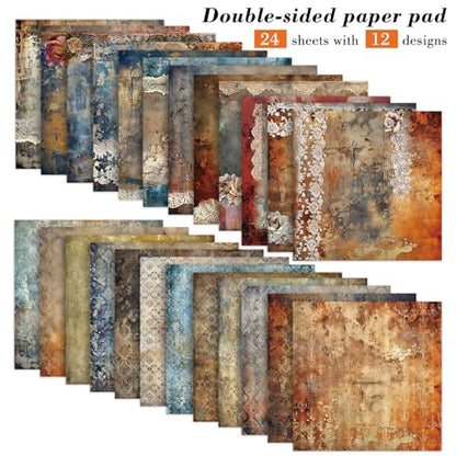 6'' Vintage Lace Scrapbook Paper Pad (24 Count)