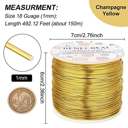 9 10 12 15 17 18 20 Gauge Gold Aluminum Wire (492 Foot)