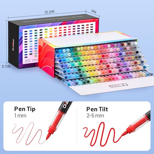 168 Colors Acrylic Paint Markers (168 Count)