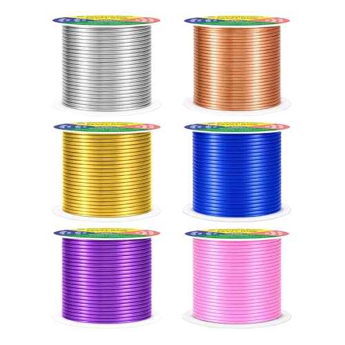14 GA Gold Blue Purple Assorted Anodized Aluminum Craft Wire (330 Foot)