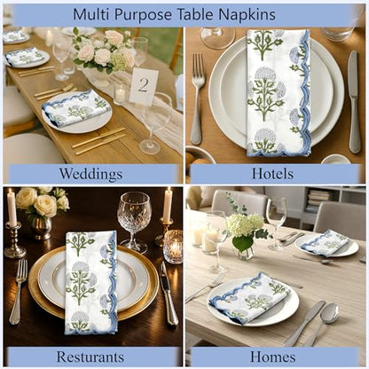 Hand Block Print Cloth Napkins (4 Count)
